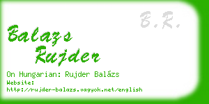 balazs rujder business card